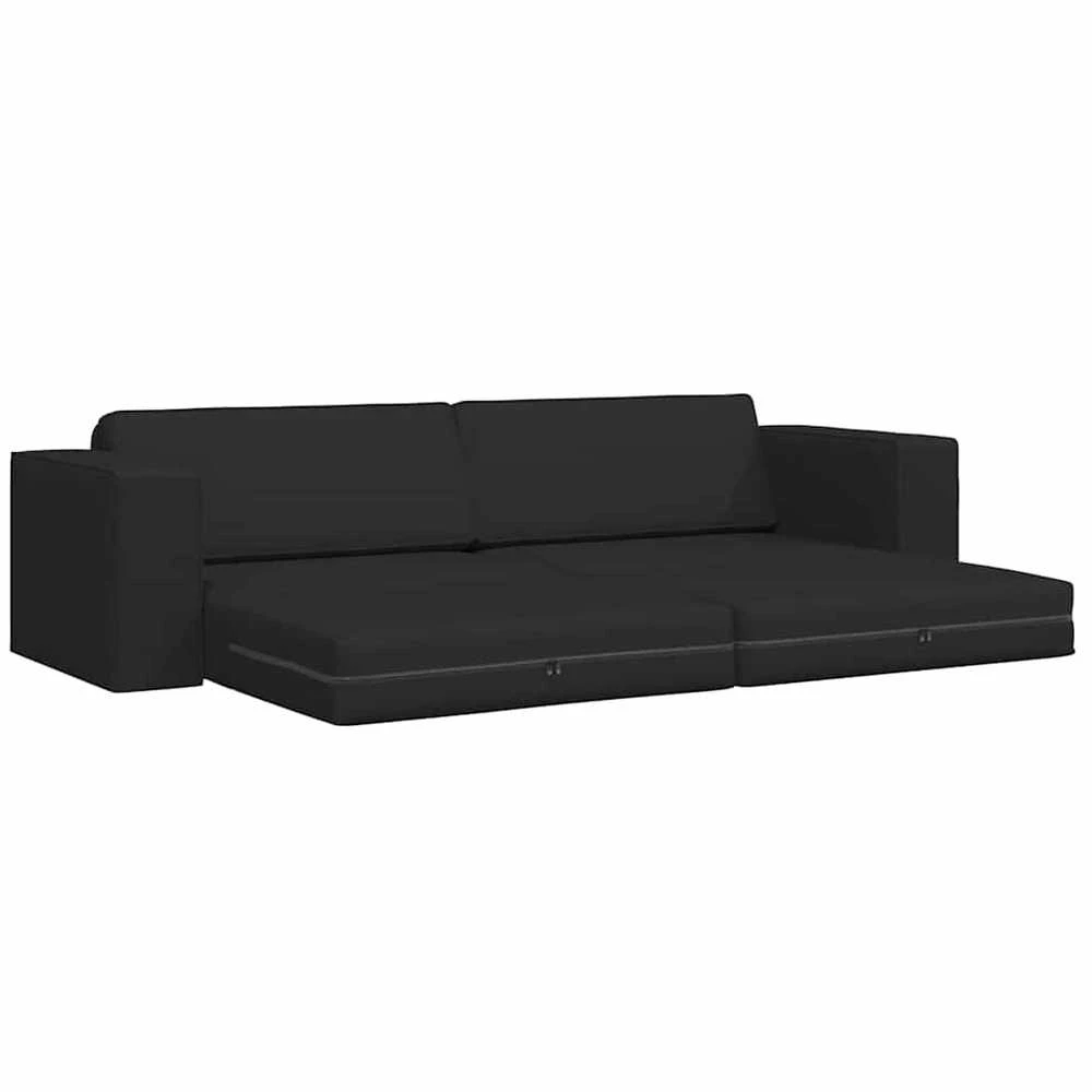 Sofa lova Juoda 245 x 78 x 77 cm audinys