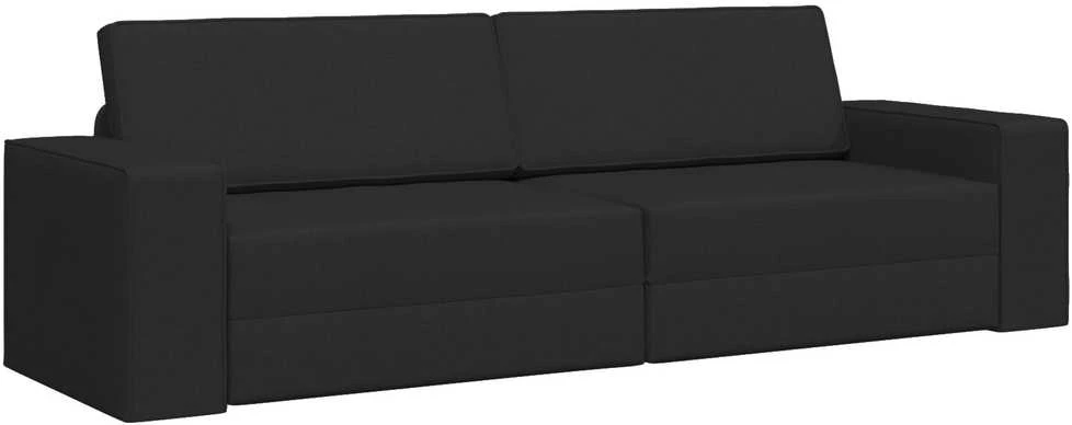 Sofa lova Juoda 245 x 78 x 77 cm audinys