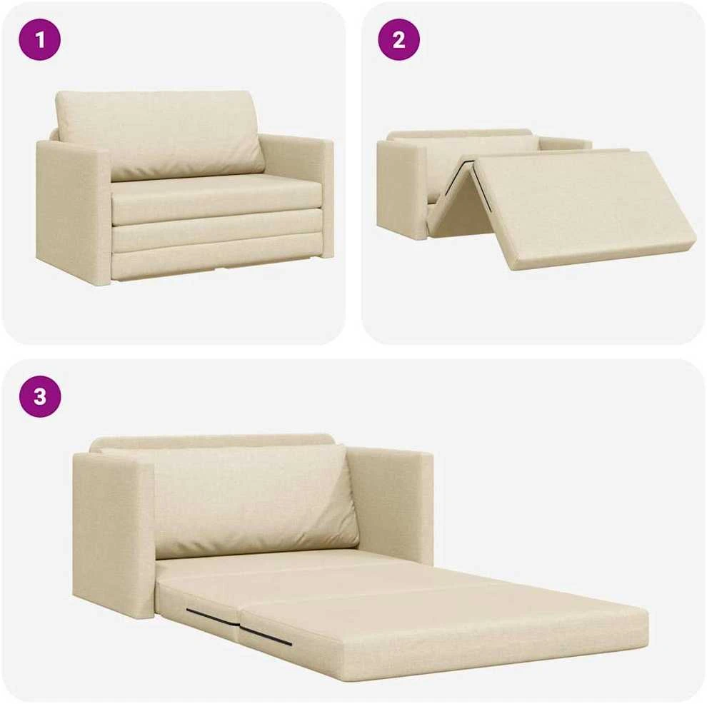 Sofa lova Kreminė 124 x 71 x 78 cm audinys