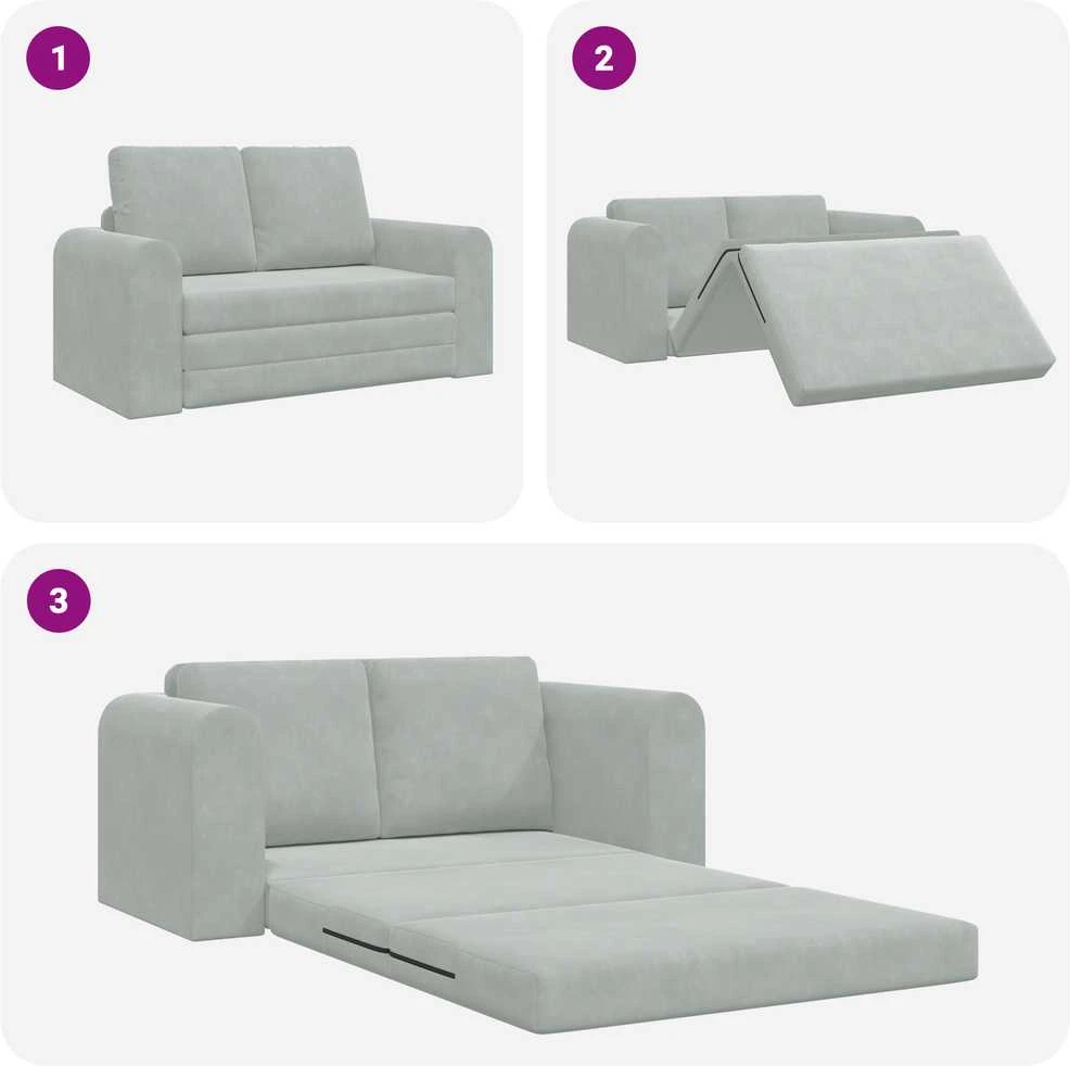 Sofa lova Šviesiai pilka 148 x 71 x 83 cm Aksomas