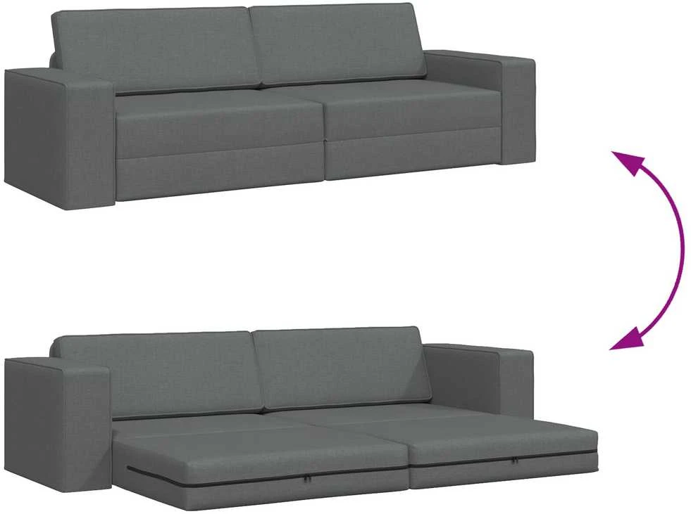 Sofa lova Tamsiai pilka 245 x 78 x 77 cm audinys