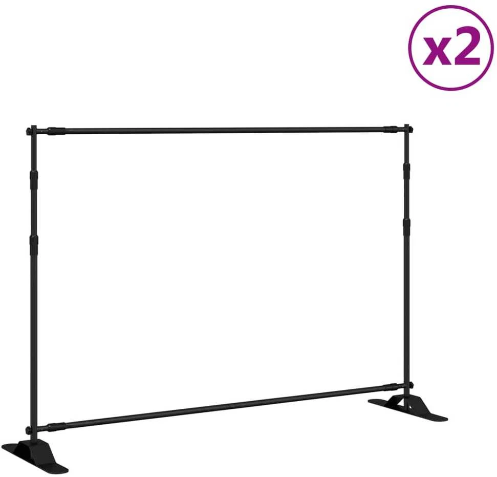 Fono laikikliai, 2vnt., juodos spalvos, 305x243cm, plienas