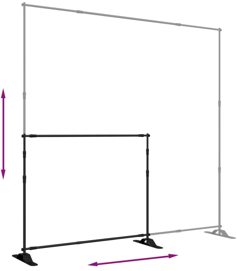 Fono laikikliai, 2vnt., juodos spalvos, 254x243cm, plienas
