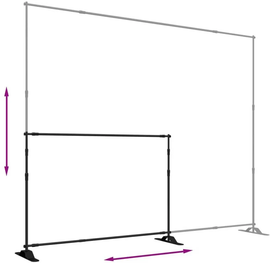 Fono laikikliai, 2vnt., juodos spalvos, 305x243cm, plienas