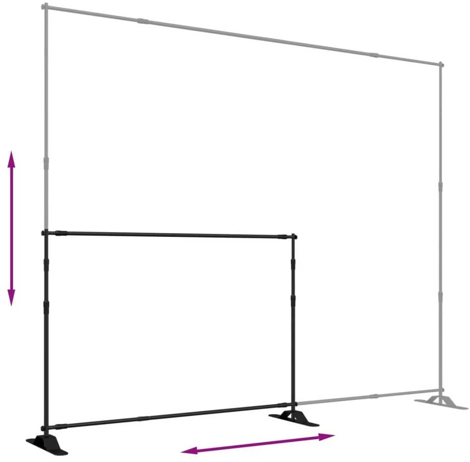 Fono laikiklis, juodos spalvos, 305x243cm, plienas