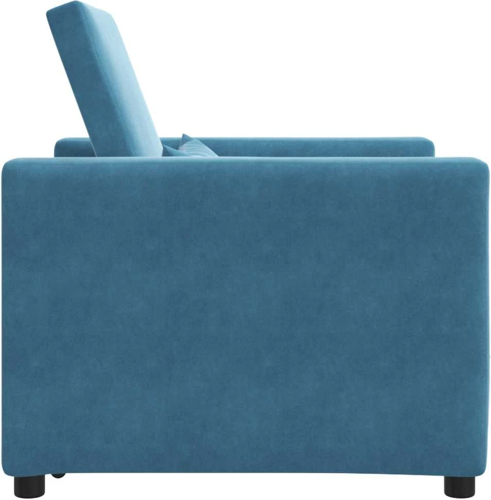 Ištraukiamas sofa-lova vienvietis su ratais Mėlyna Aksomas