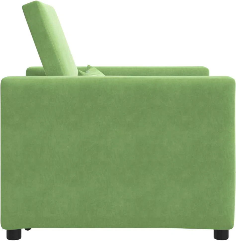 Ištraukiamas sofa-lova vienvietis Šviesiai žalia Aksomas