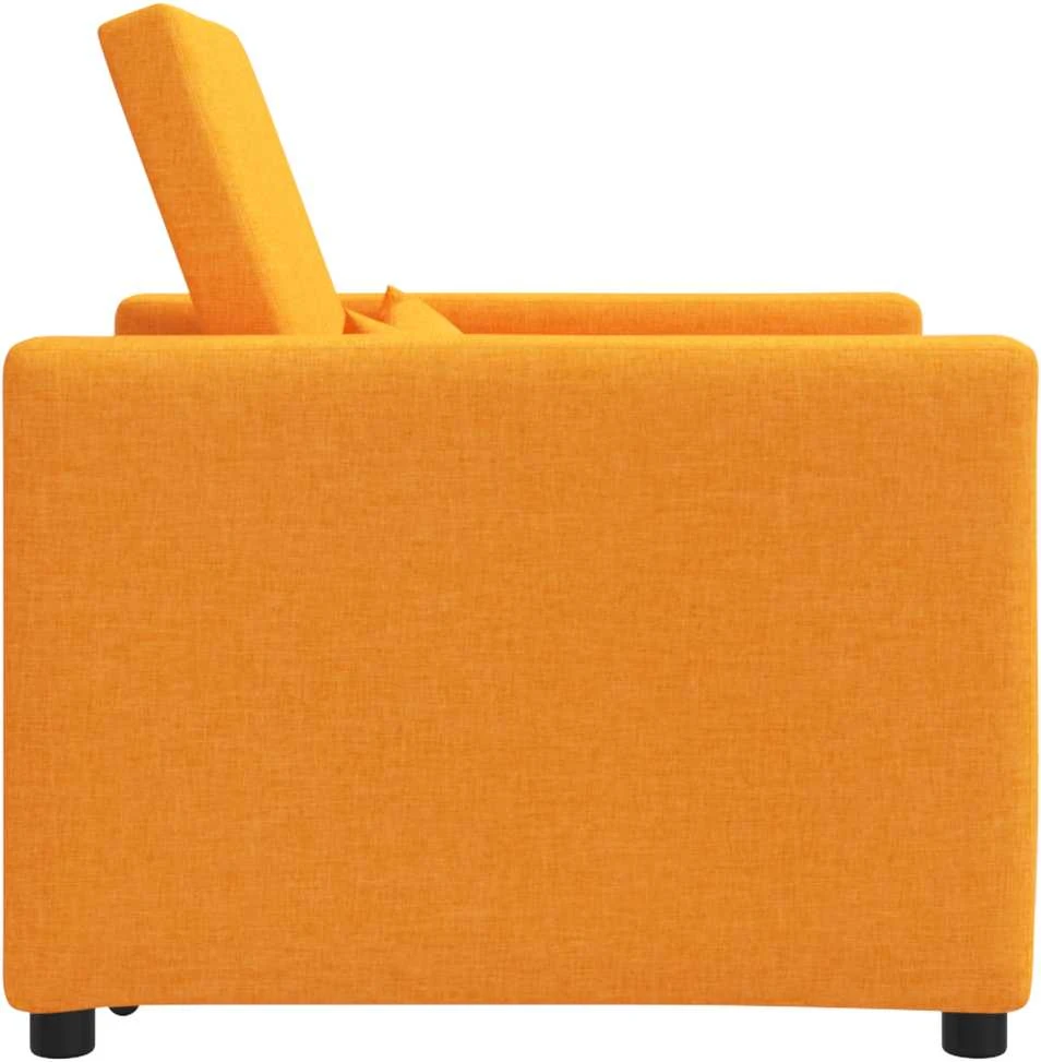 Ištraukiamas sofa-lova vienvietis Tamsiai geltona audinys
