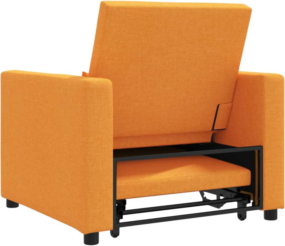 Ištraukiamas sofa-lova vienvietis Tamsiai geltona audinys