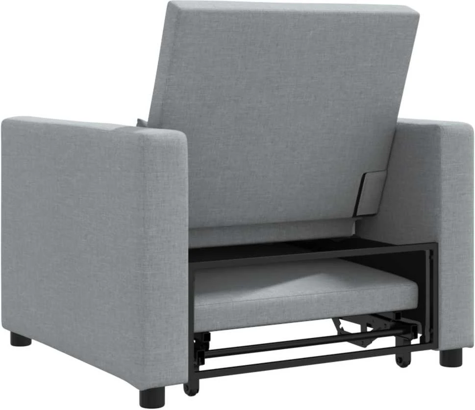 Ištraukiamas sofa-lova vienvietis Šviesiai pilka audinys