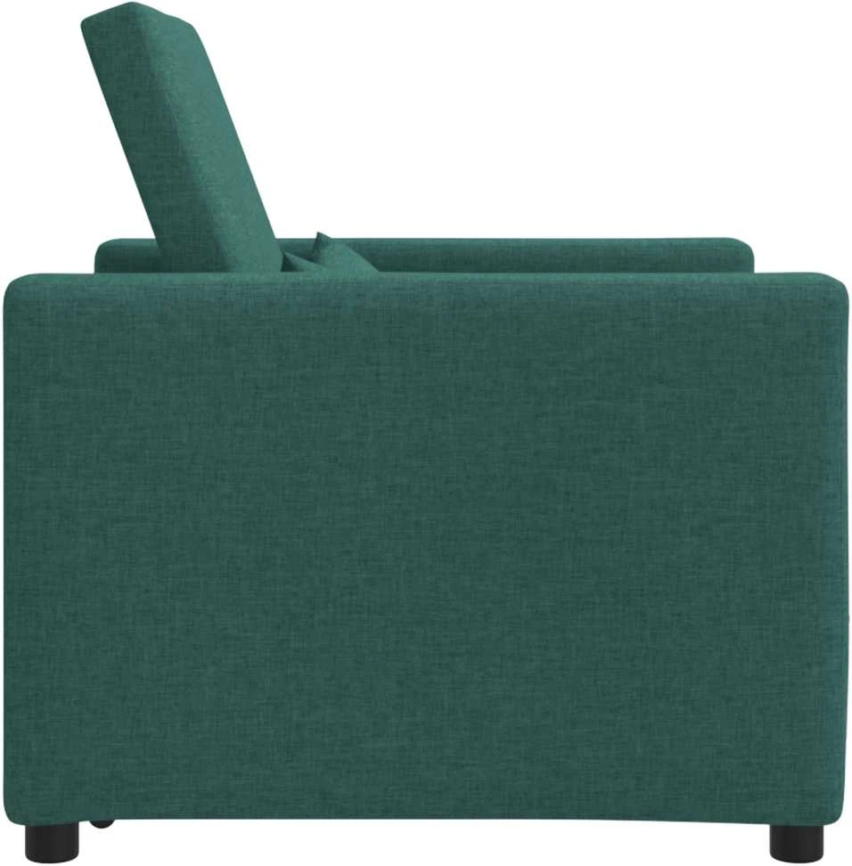 Ištraukiamas sofa-lova vienvietis su ratu Tamsiai žalia audinys