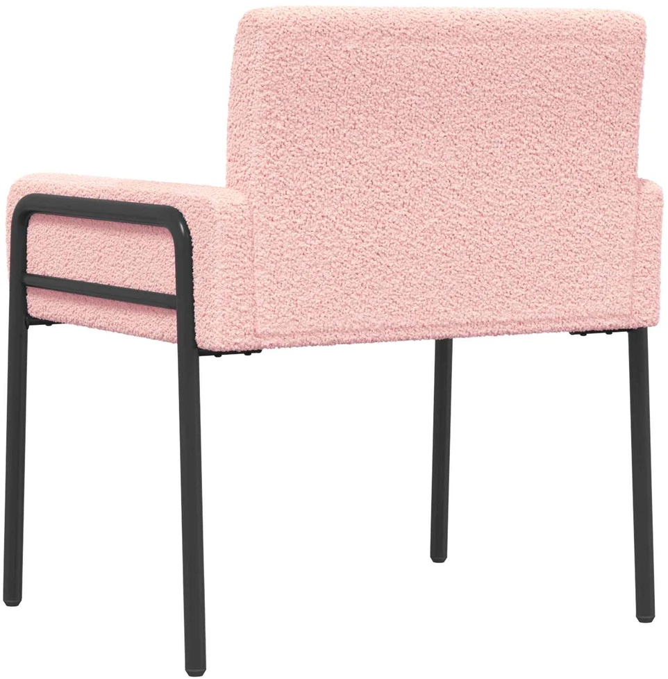 Fotelis Akcentinė kėdė Rožinė Bouclé