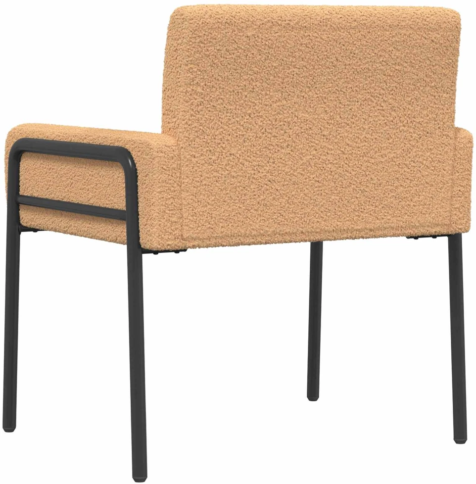 Fotelis Akcentinė kėdė Smėlio Bouclé