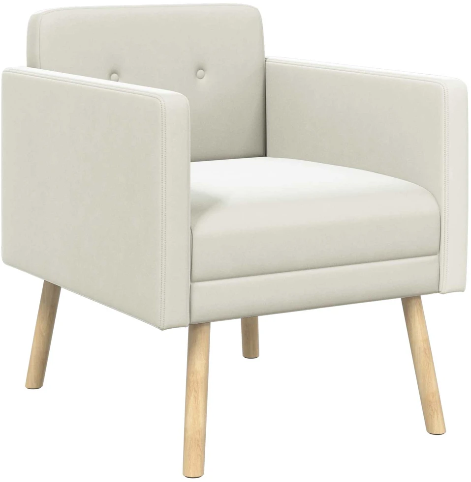 Fotelis Akcentinis krėslas Kreminė Aksomas