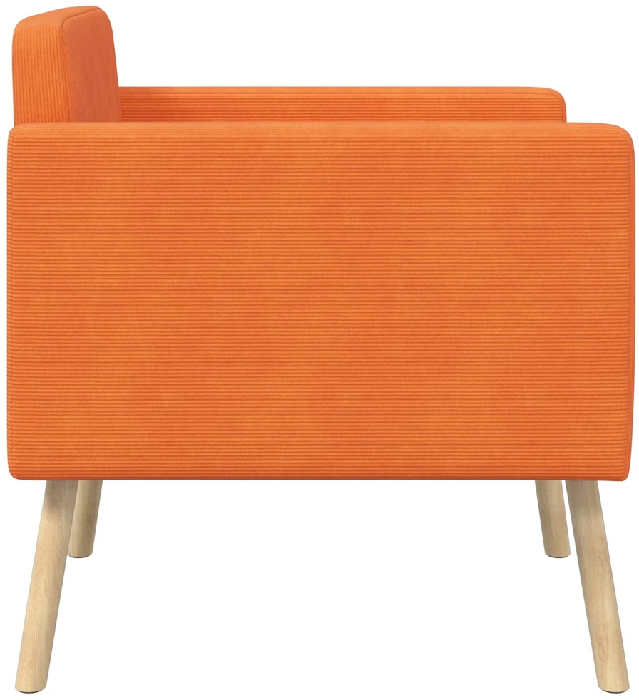 Fotelis Akcentinis krėslas Oranžinė Velvetinis audinys