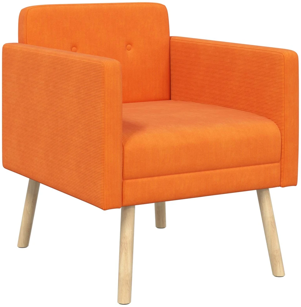 Fotelis Akcentinis krėslas Oranžinė Velvetinis audinys