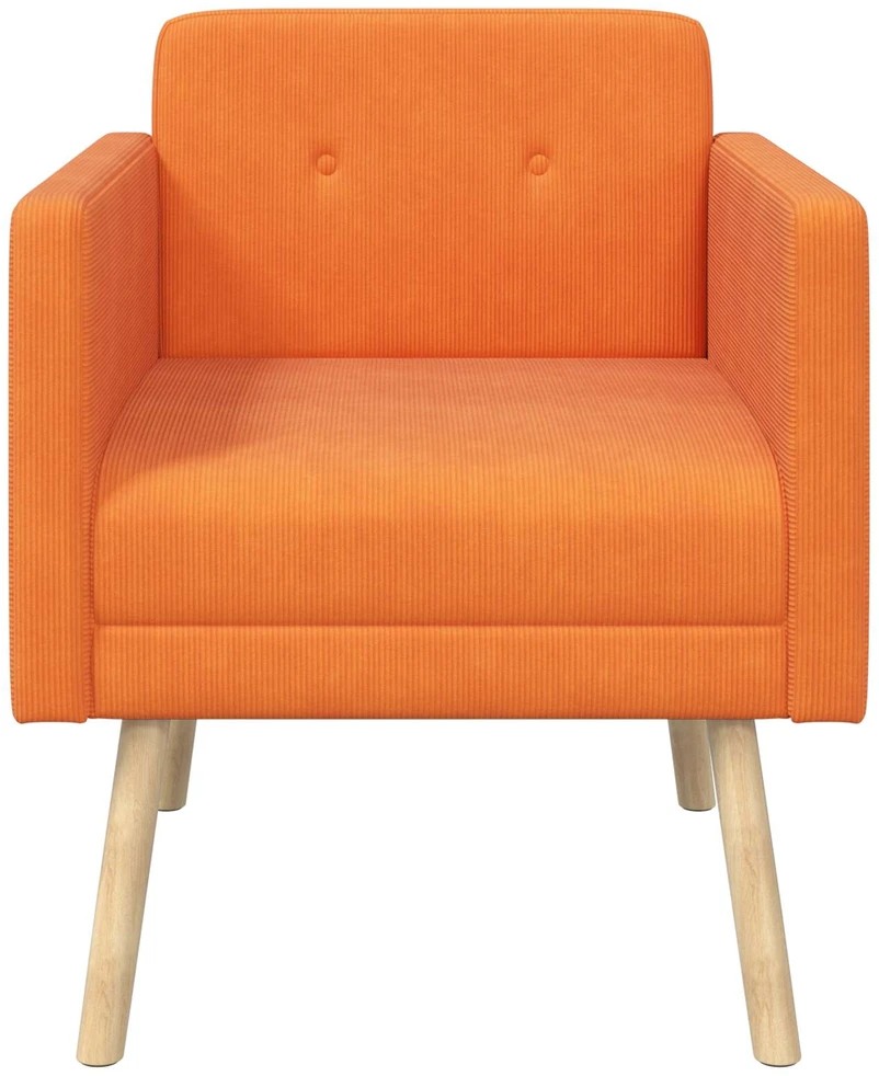Fotelis Akcentinis krėslas Oranžinė Velvetinis audinys