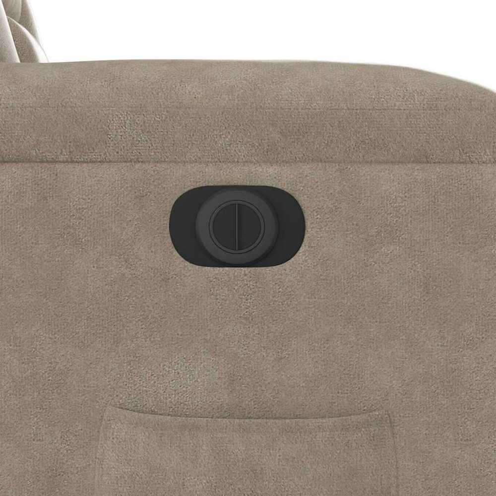 Fotelis Atlošiamas elektrinis krėslas, taupe, mikropluošto audinys