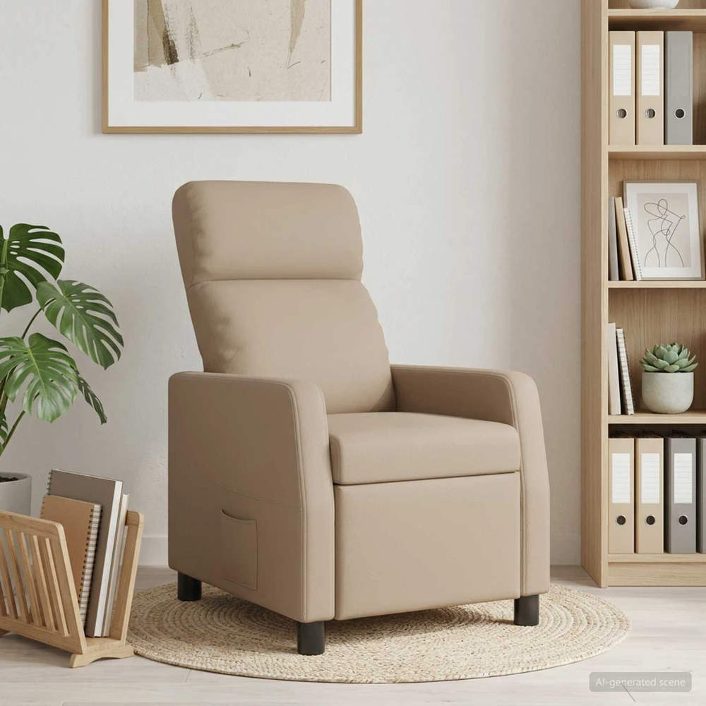 Fotelis Atsilošimas Kapučino Dirbtinė oda
