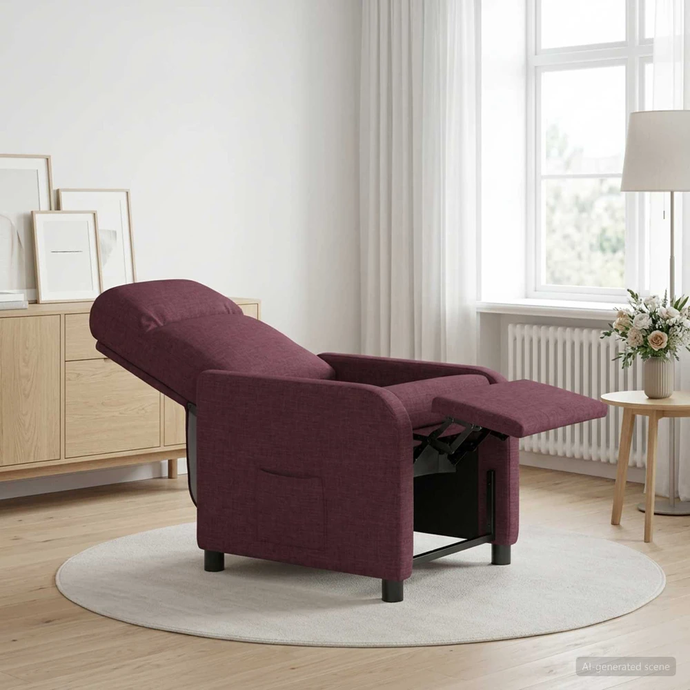 Fotelis Atsilošimas Violetinė Audinys