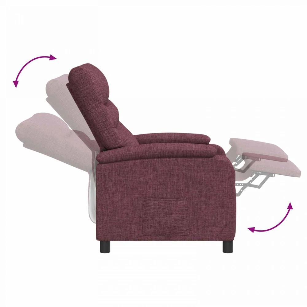 Fotelis Atsilošimas Violetinė Audinys