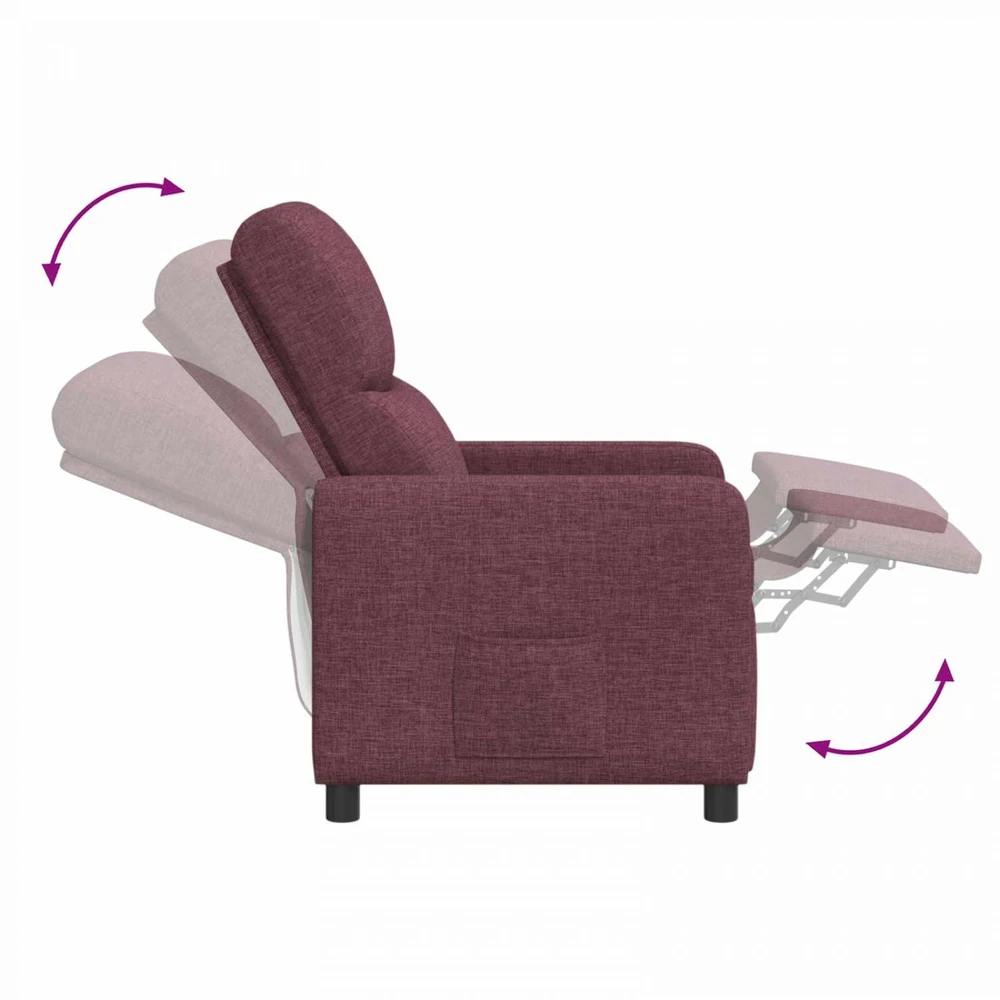 Fotelis Atsilošimas Violetinė Audinys
