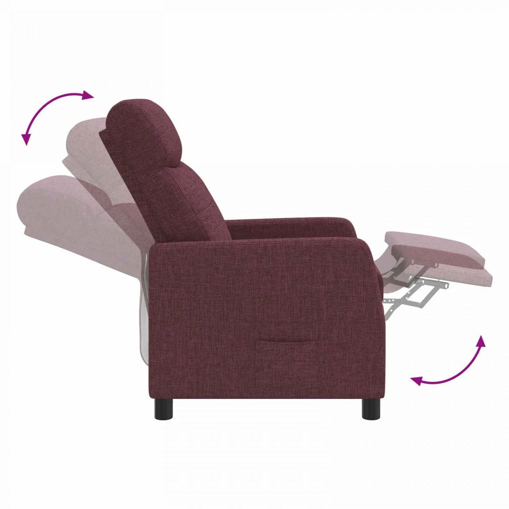 Fotelis Atsilošimas Violetinė Audinys
