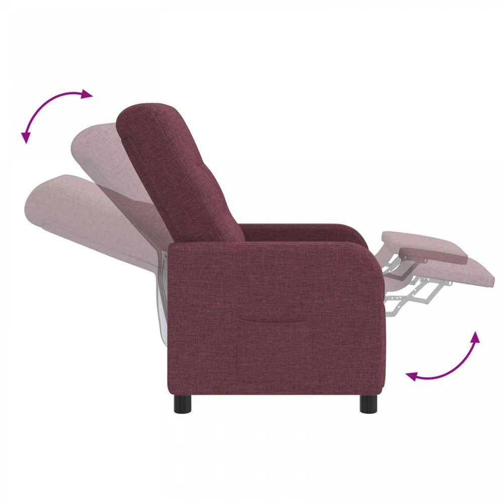 Fotelis Atsilošimas Violetinė Audinys