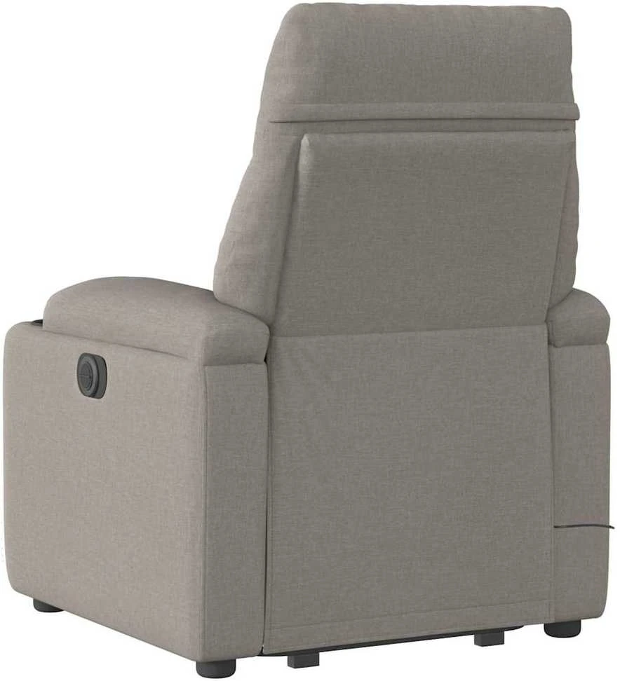 Fotelis Atsistojantis elektrinis masažinis krėslas, taupe, audinys