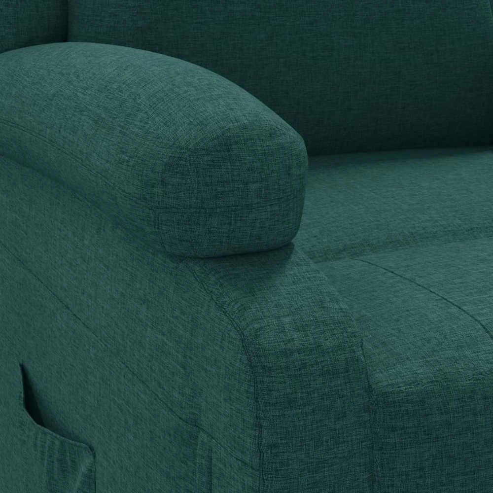 Fotelis Elektrinis atlošiamas krėslas, tamsiai žalios spalvos, audinys