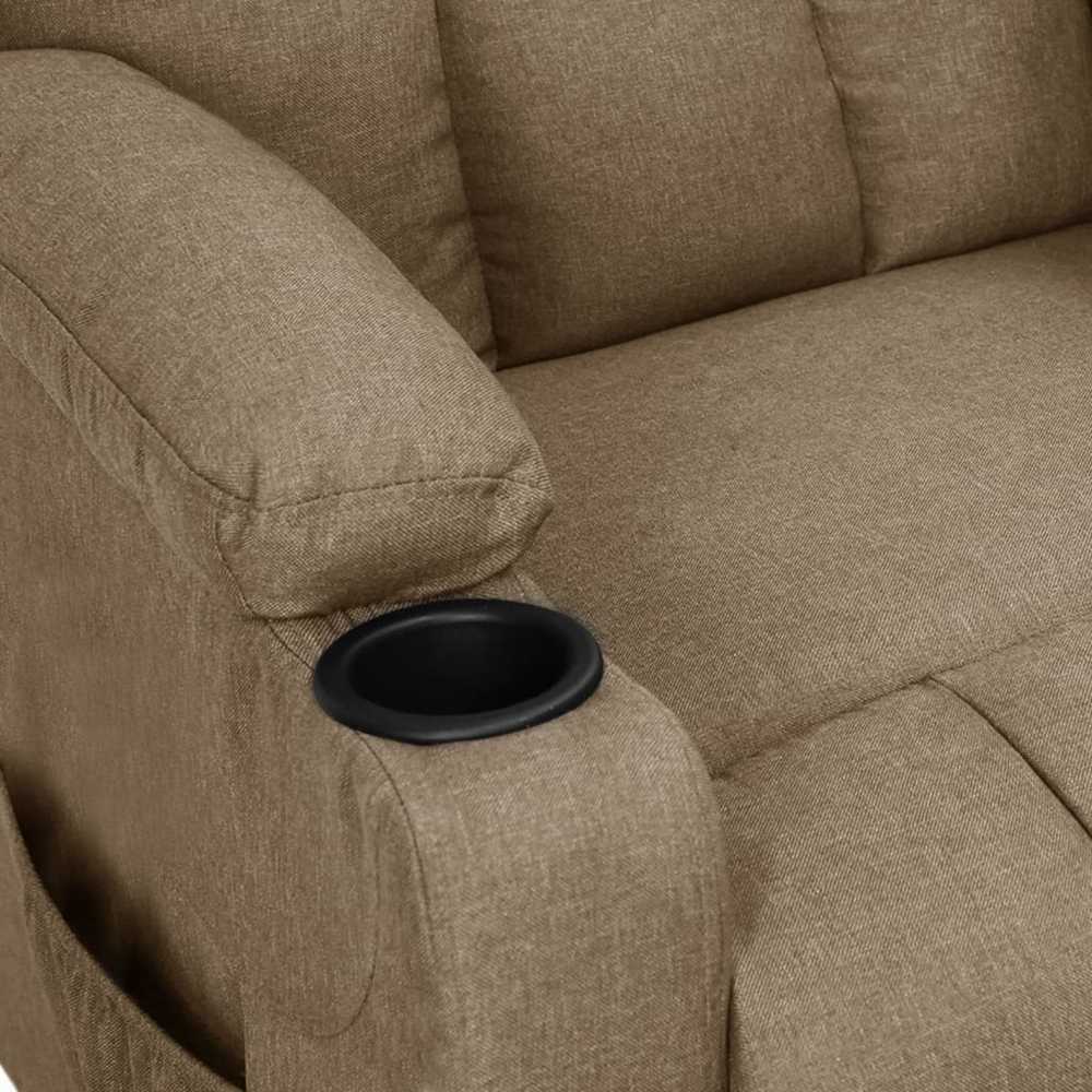 Fotelis Elektrinis atlošiamas krėslas, taupe spalvos, audinys