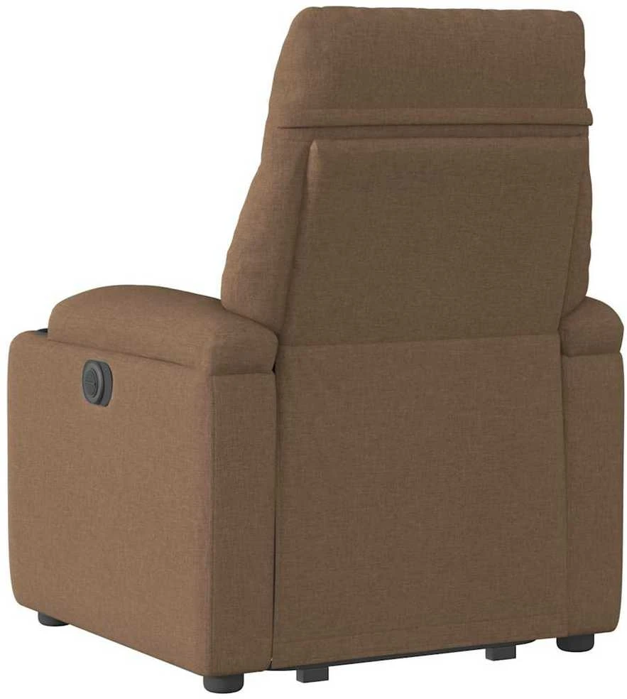 Fotelis Elektrinis atsistojantis atlošiamas krėslas, rudas, audinys