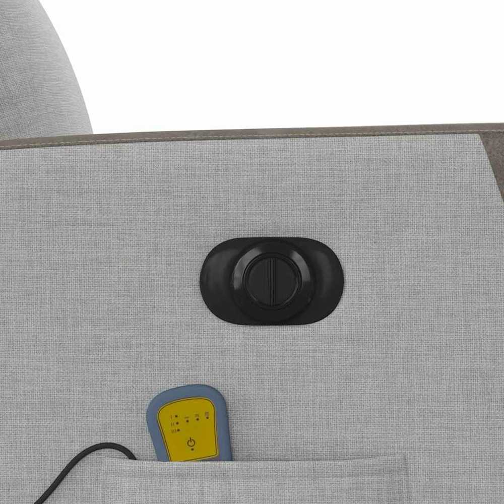 Fotelis Elektrinis masažinis krėslas, tamsiai pilkas, audinys