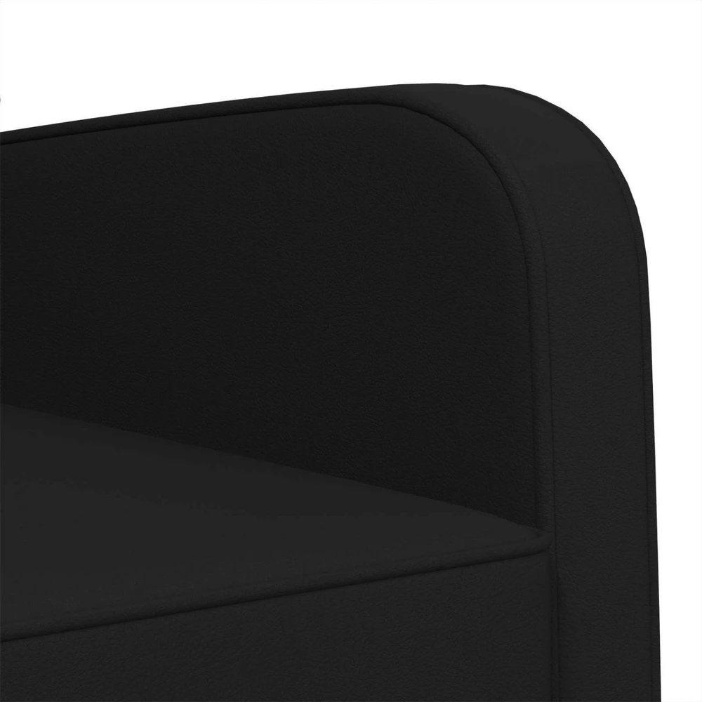 Fotelis Krėslas Blizgi juoda Dirbtinė oda