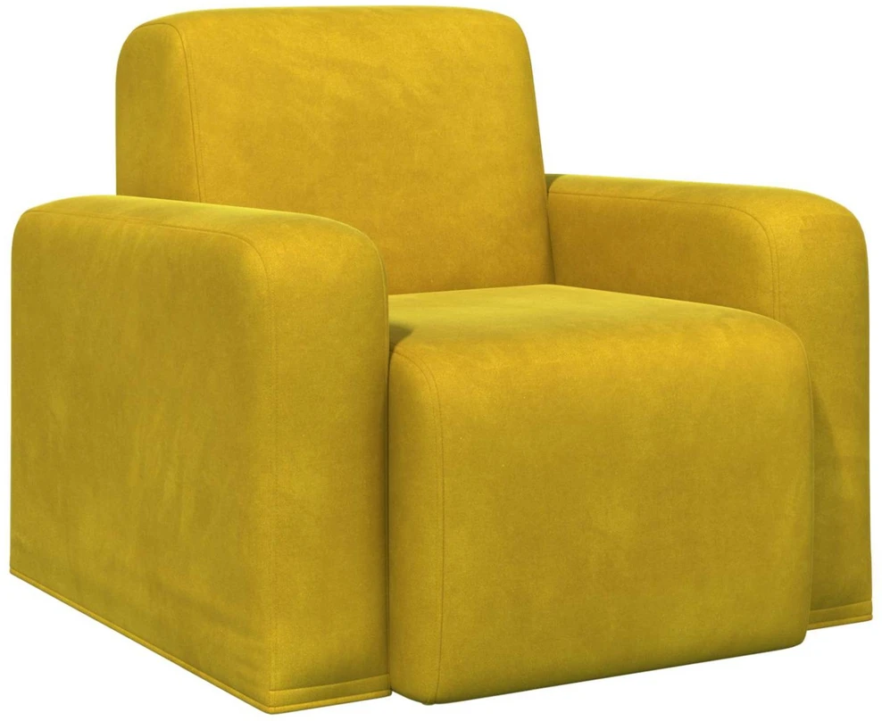 Fotelis Krėslas Geltona Aksomas