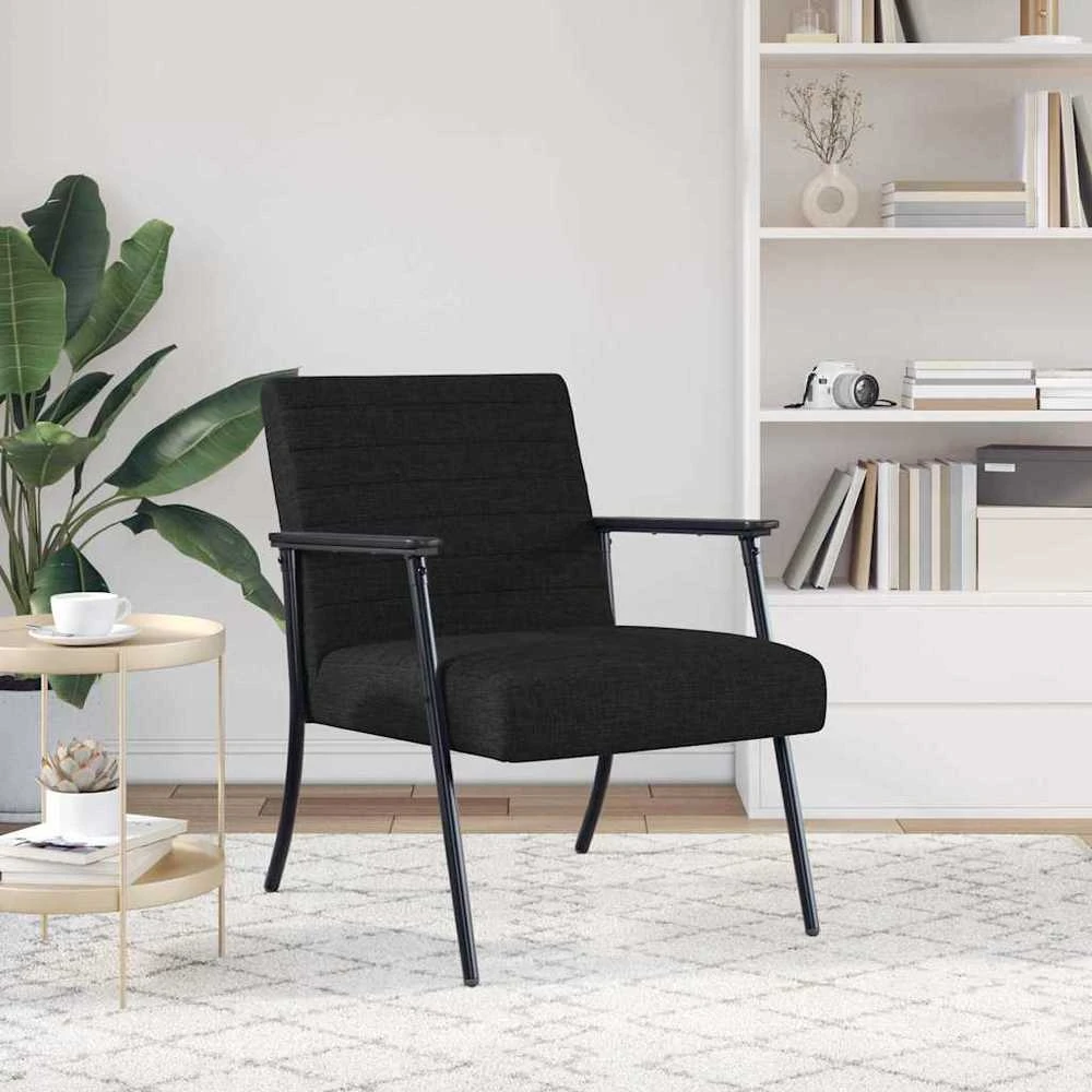 Fotelis krėslas Juoda 59 x 75 x 78 cm audinys