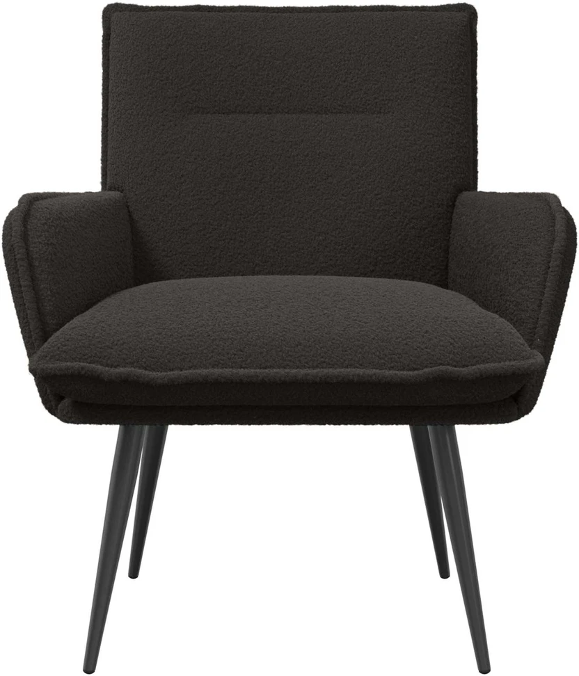 Fotelis Krėslas Juoda Bouclé