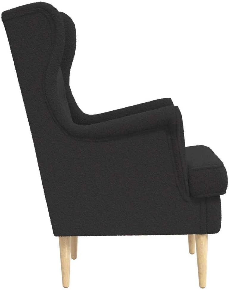Fotelis Krėslas Juoda Bouclé