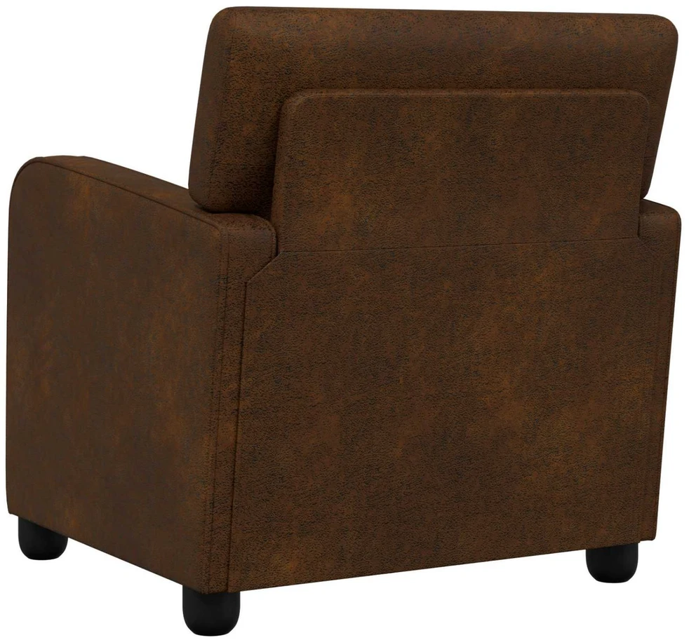 Fotelis Krėslas Ruda Dirbtinė suedė oda