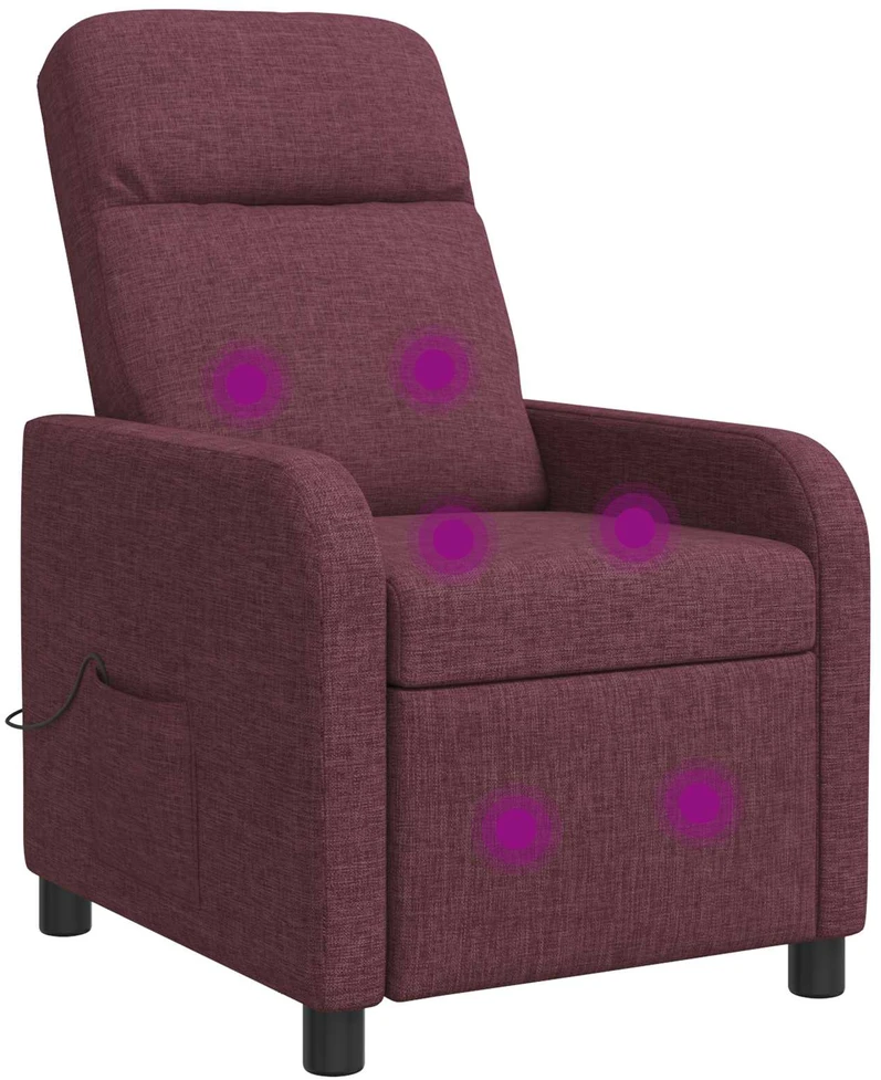 Fotelis Masažinis atlošiamasis krėslas Violetinė Audinys
