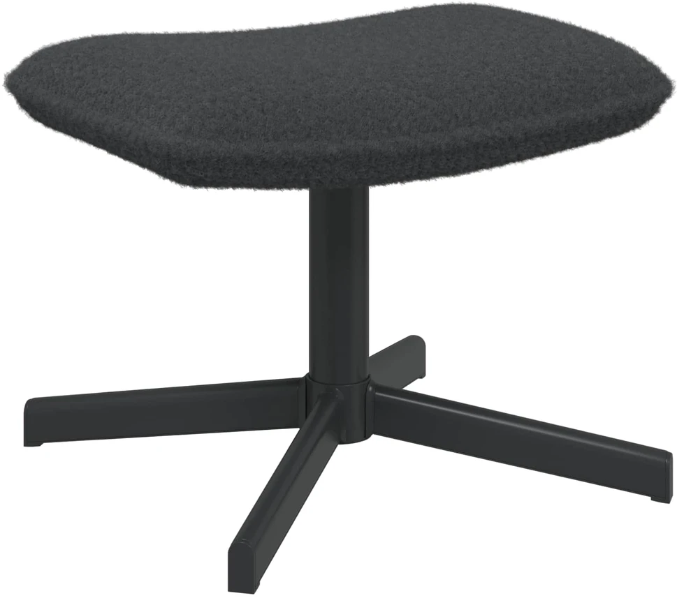 Fotelis Pasukama kėdė su pakoju Tamsiai pilka Bouclé