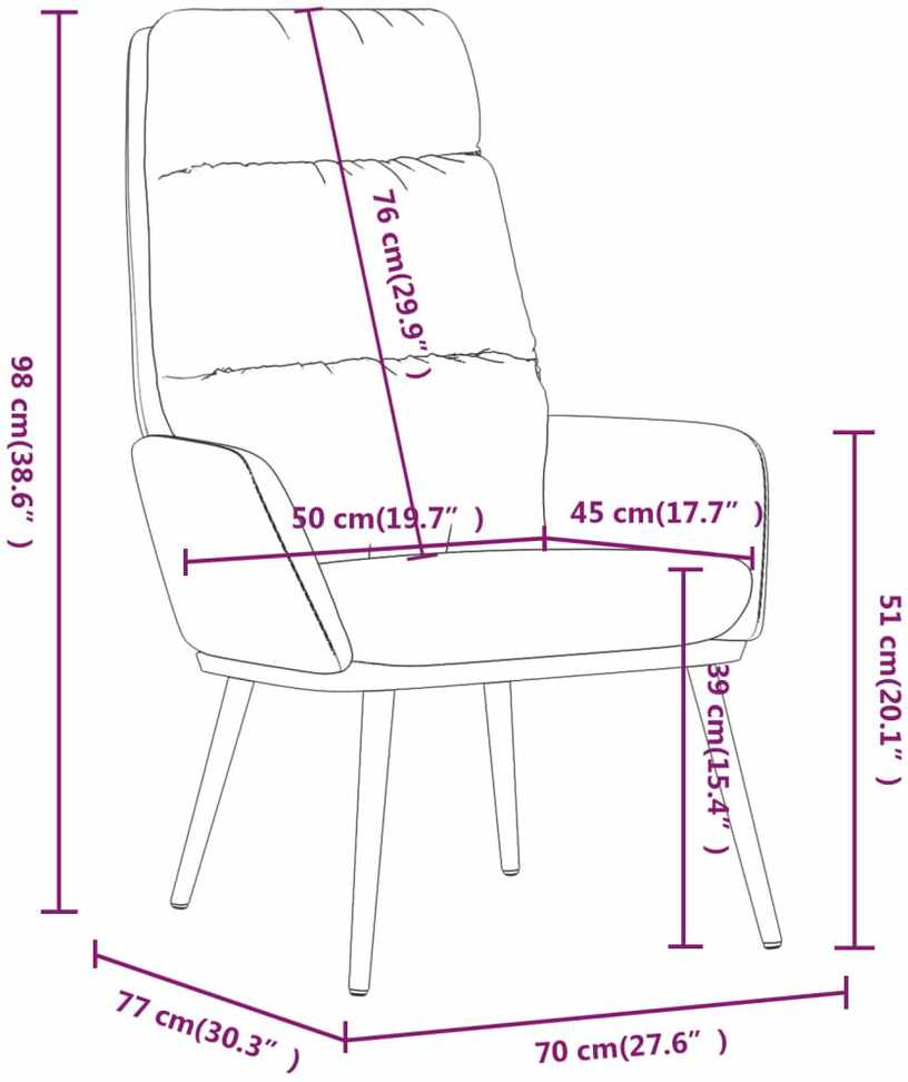 Fotelis Poilsio kėdė su taburete, mėlyna, audinys ir dirbtinė oda