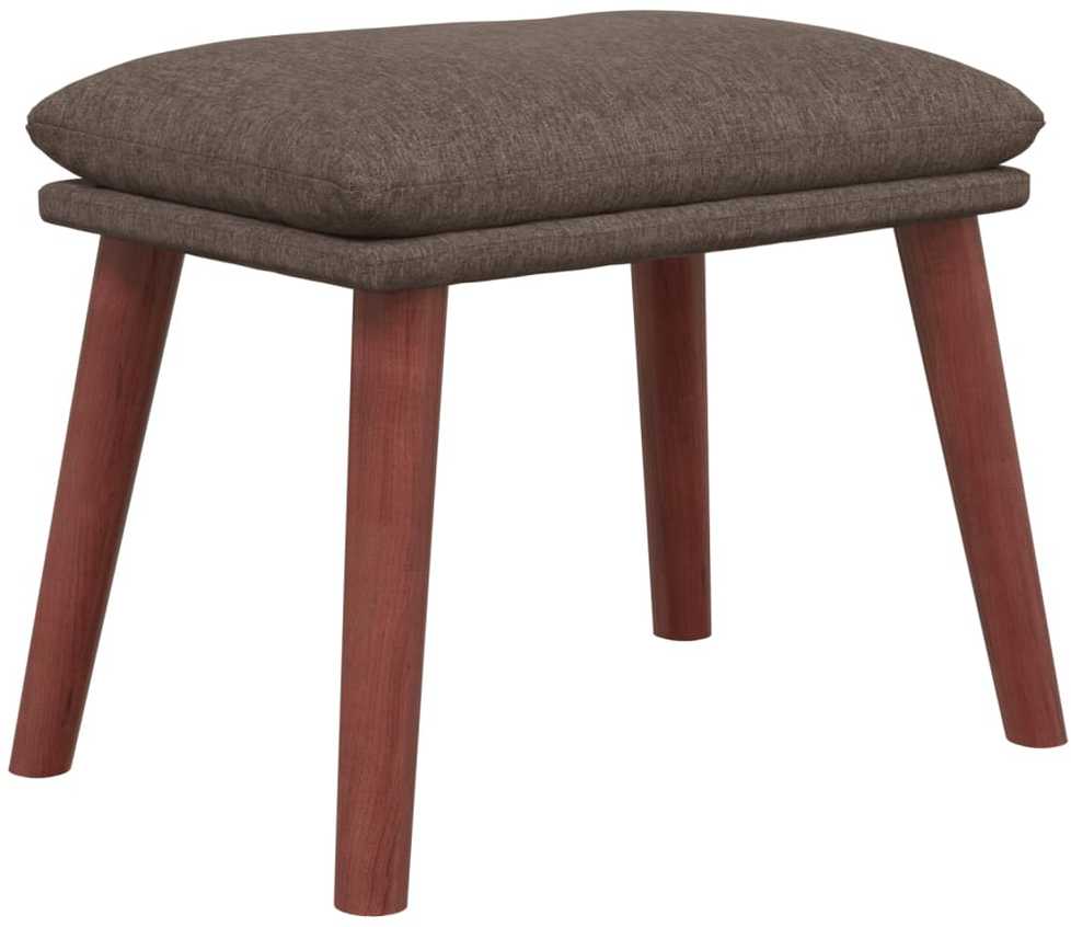 Fotelis Poilsio kėdė su taburete, taupe spalvos, audinys