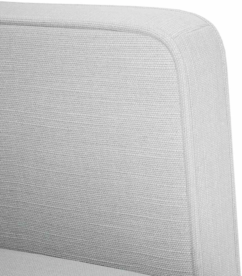 Fotelis Sofa-kėdė su porankiais, debesų pilka, 53 cm, audinys