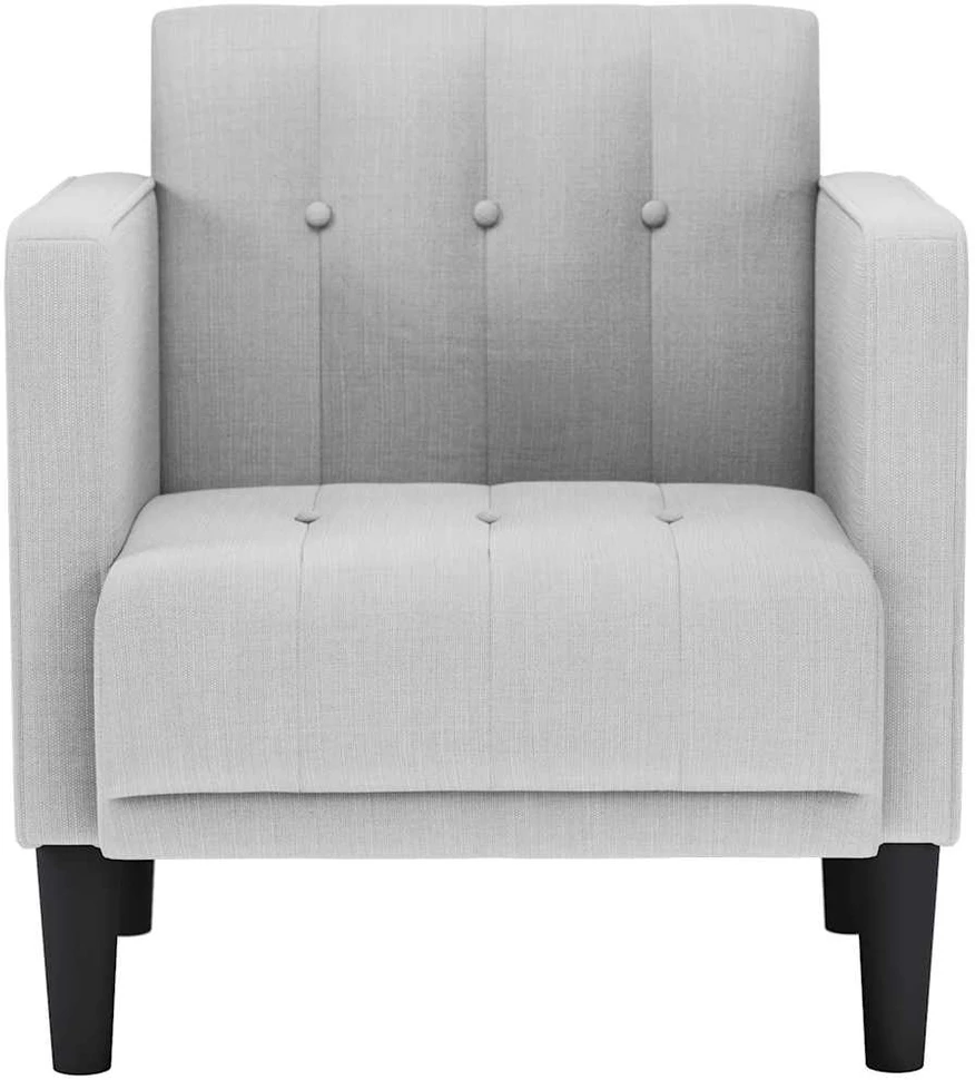 Fotelis Sofa-kėdė su porankiais, debesų pilka, 53 cm, audinys