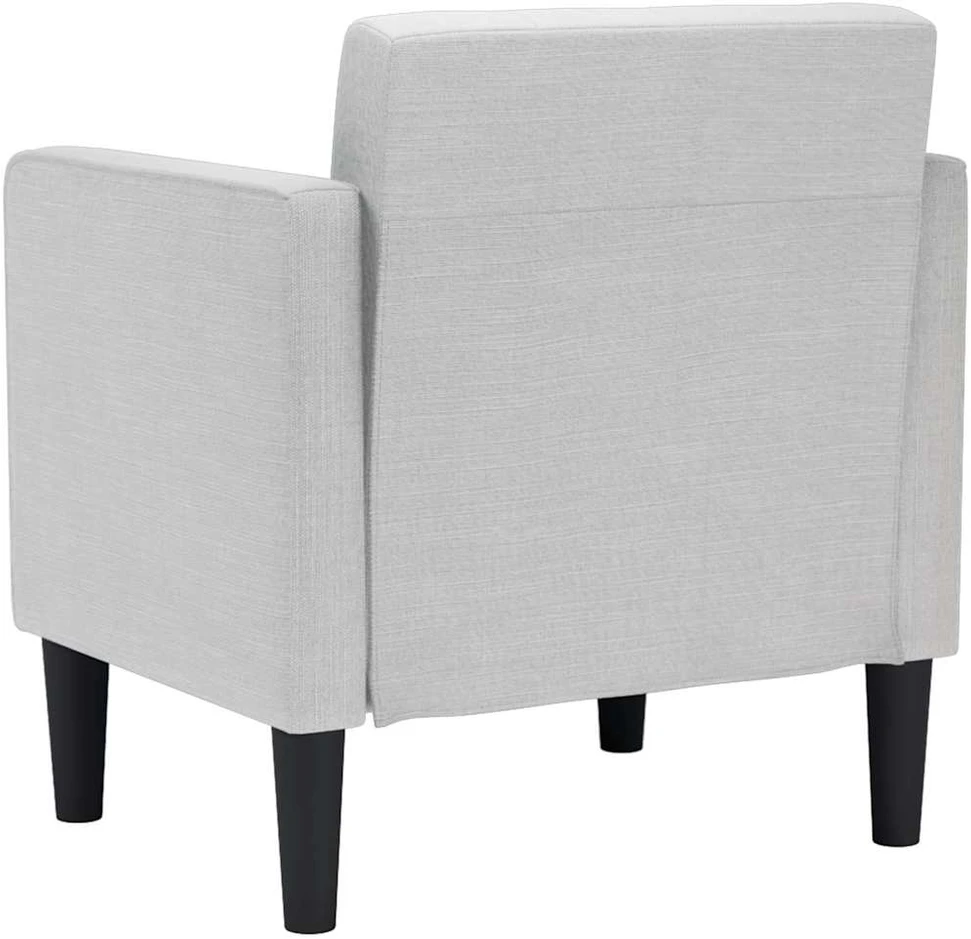 Fotelis Sofa-kėdė su porankiais, debesų pilka, 53 cm, audinys