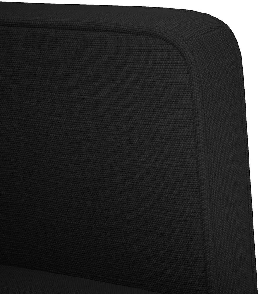 Fotelis Sofa-kėdė su porankiais, juoda, 53 cm, audinys