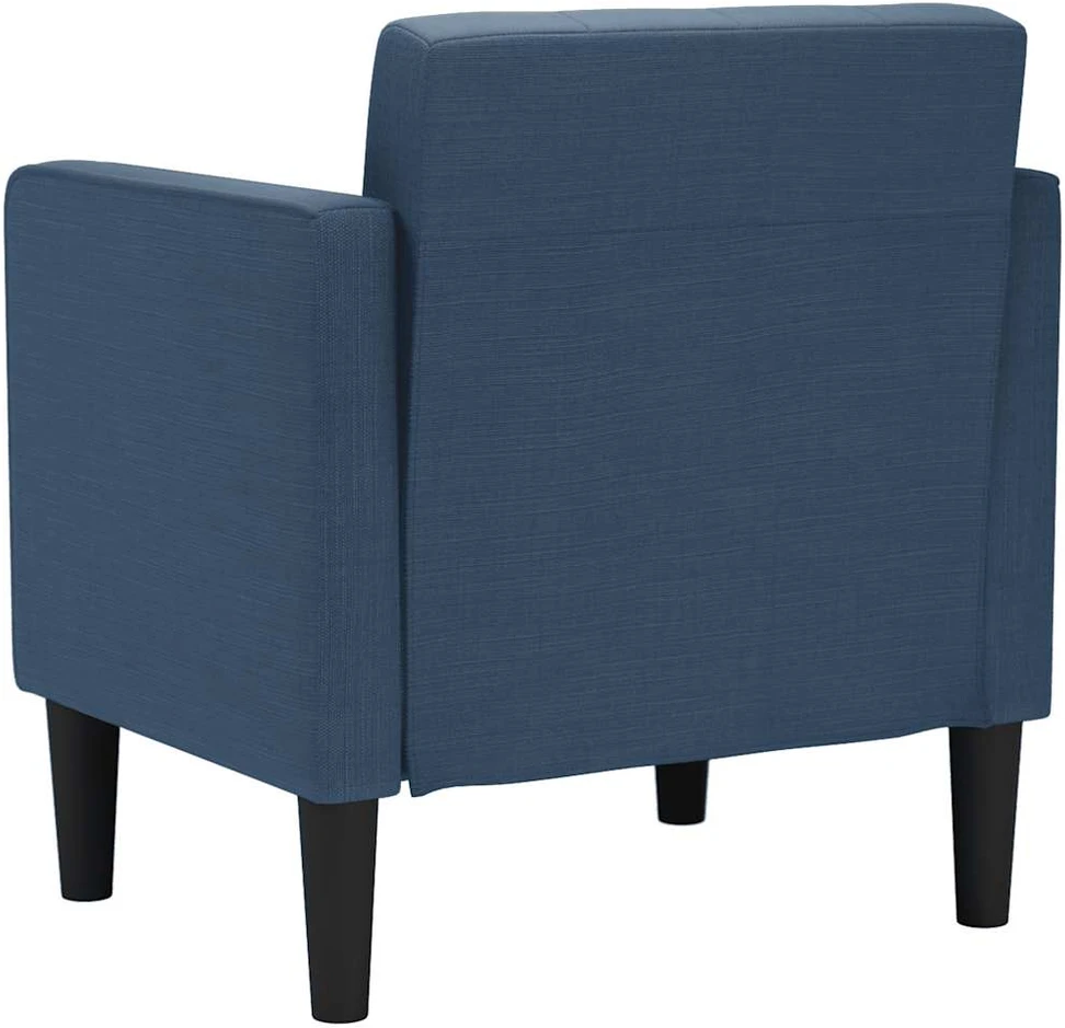 Fotelis Sofa-kėdė su porankiais, mėlyna, 53 cm, audinys