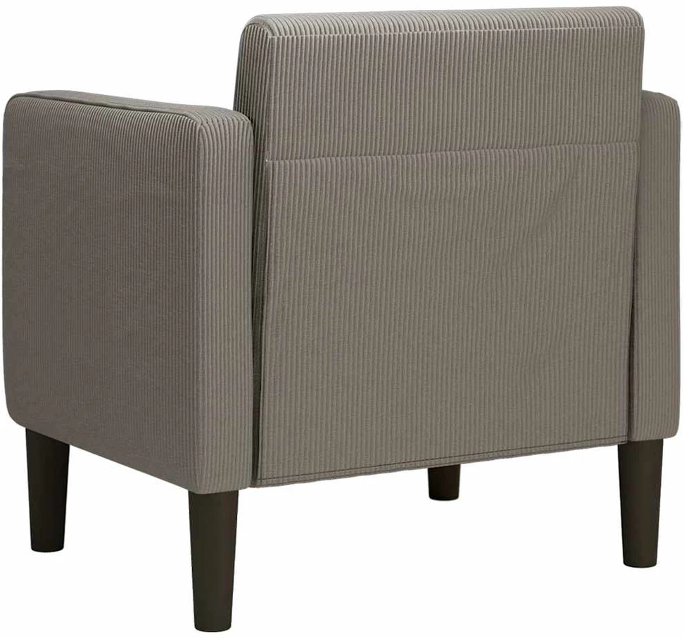 Fotelis Sofa-kėdė su porankiais, šviesiai pilka, 54 cm, velvetas, audinys