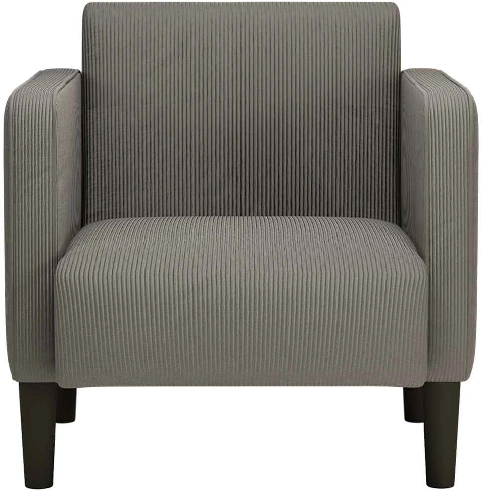 Fotelis Sofa-kėdė su porankiais, šviesiai pilka, 54 cm, velvetas, audinys